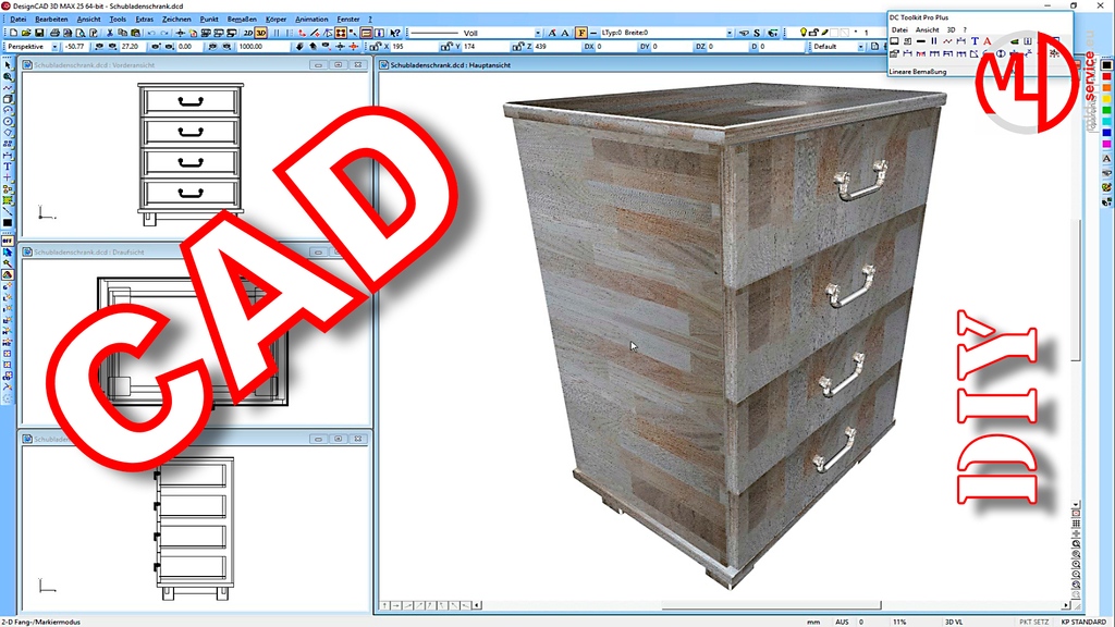Schubladenschrank mit vier Schubladen selber bauen (Teil 5 von 5) » MLD