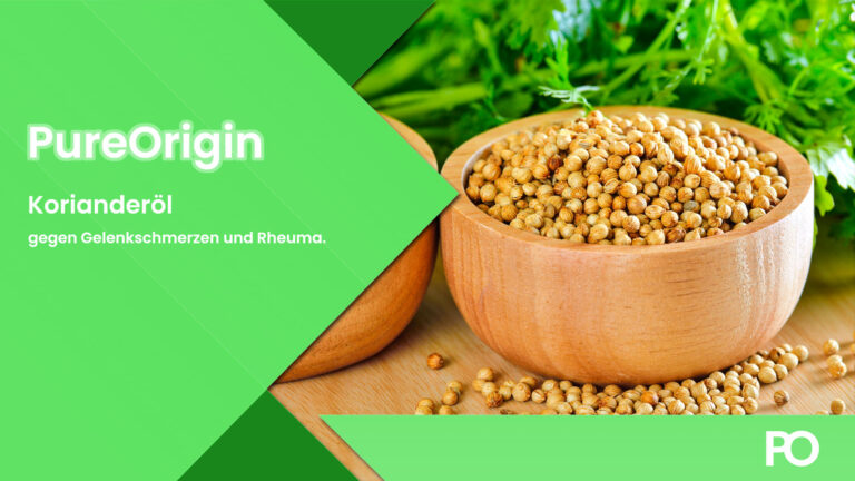 Korianderöl gegen Gelenkschmerzen und Rheuma.