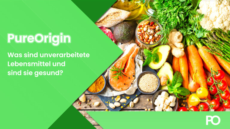 Unverarbeitete Lebensmittel sind gesund und gehören zur täglichen Mahlzeit.