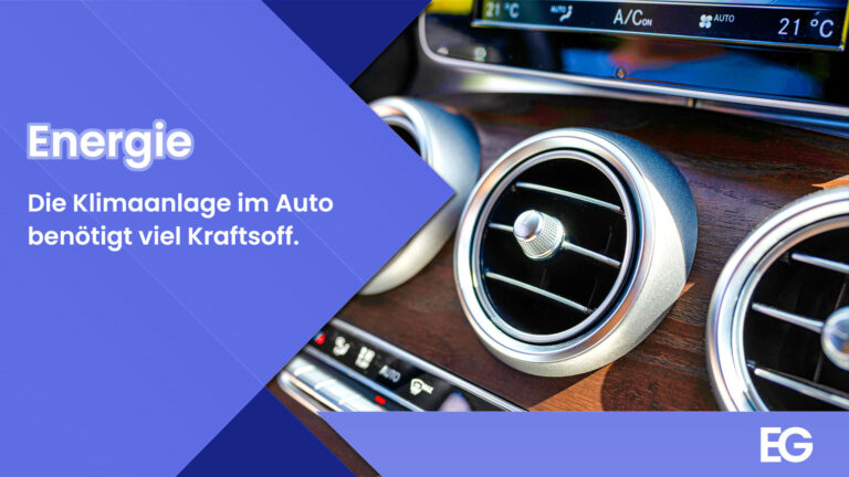 Die Klimaanlage im Auto benötigt viel Kraftstoff.